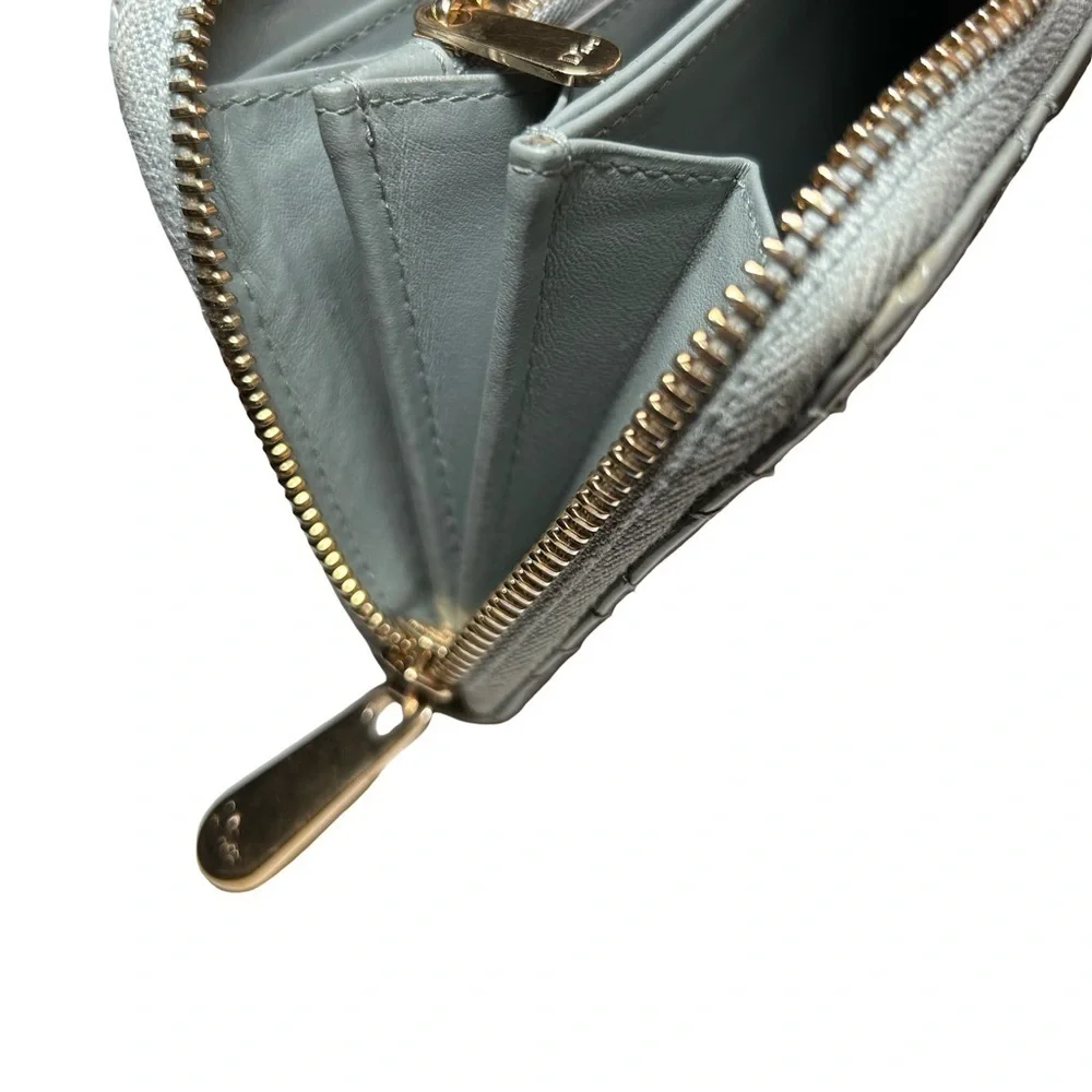 Dior-Lady Dior Voyageur Cannage Leather Wallet